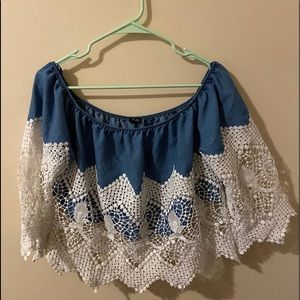 Off the shoulder crop top